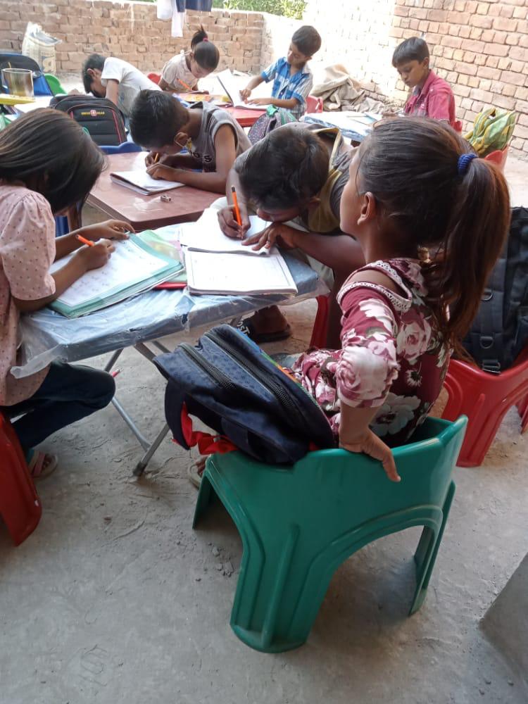 Children participating in a group activity